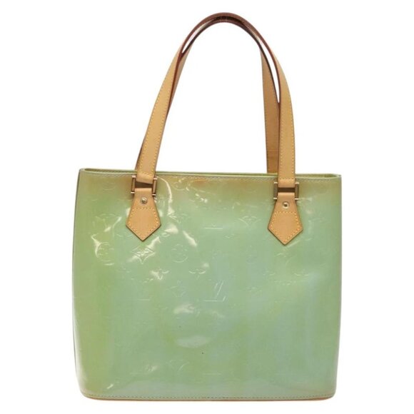 LOUIS VUITTON Monogram Vernis Houston Hand Bag Baby Blue - Picture 2 of 14
